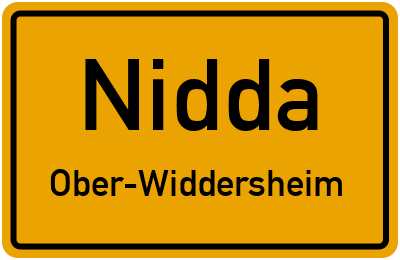 Ortsschild Nidda Ober-Widdersheim