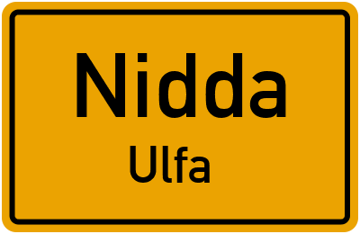 Ortsschild Nidda Ulfa