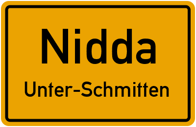 Ortsschild Nidda Unter-Schmitten