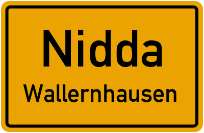 Ortsschild Nidda Wallernhausen