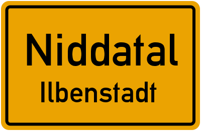 Ortsschild Niddatal Ilbenstadt