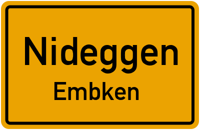 Straßenverzeichnis Nideggen Embken