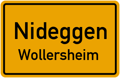 Ortsschild Nideggen Wollersheim