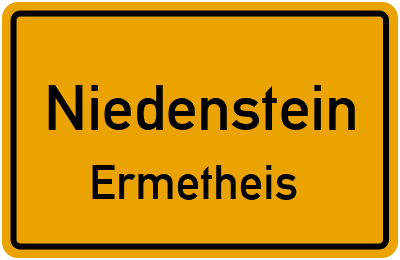 Straßenverzeichnis Niedenstein Ermetheis