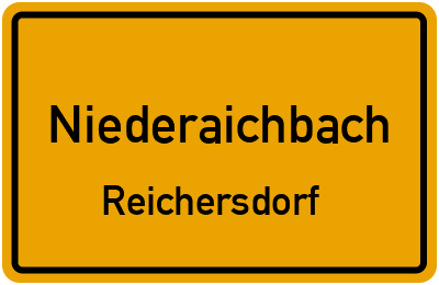 Ortsschild Niederaichbach Reichersdorf