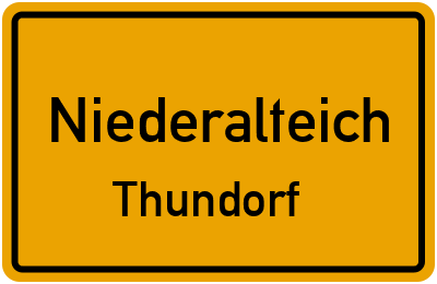 Straßenverzeichnis Niederalteich Thundorf