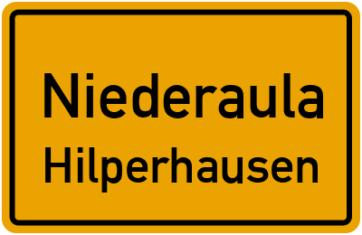 Ortsschild Niederaula Hilperhausen