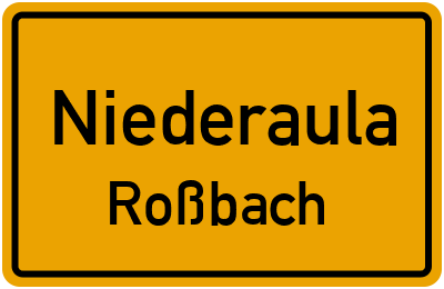 Straßenverzeichnis Niederaula Roßbach