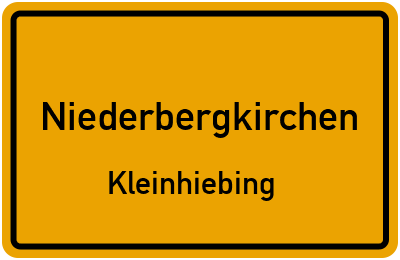 Straßenverzeichnis Niederbergkirchen Kleinhiebing