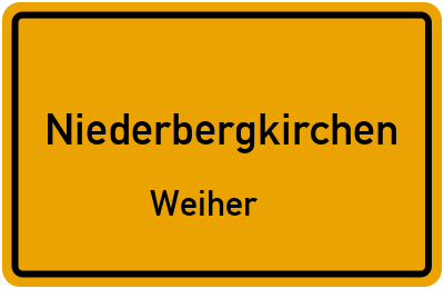 Straßenverzeichnis Niederbergkirchen Weiher