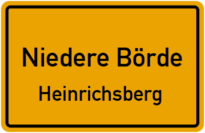 Straßenverzeichnis Niedere Börde Heinrichsberg