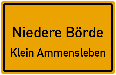Straßenverzeichnis Niedere Börde Klein Ammensleben