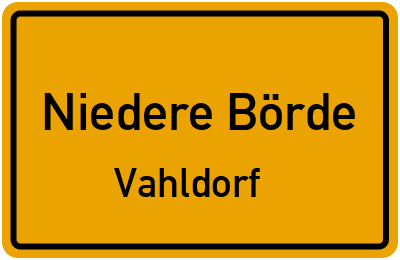 Straßenverzeichnis Niedere Börde Vahldorf