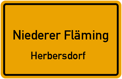 Straßenverzeichnis Niederer Fläming Herbersdorf