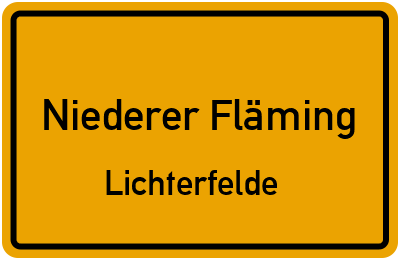 Straßenverzeichnis Niederer Fläming Lichterfelde