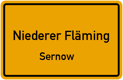 Straßenverzeichnis Niederer Fläming Sernow