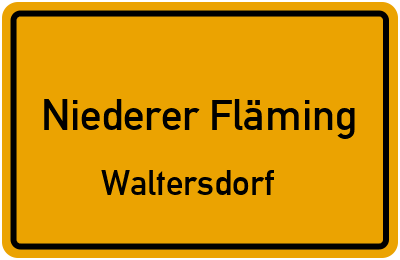 Straßenverzeichnis Niederer Fläming Waltersdorf