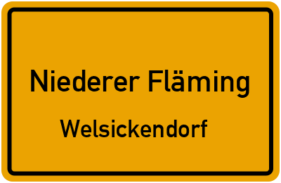 Straßenverzeichnis Niederer Fläming Welsickendorf