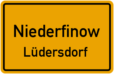 Straßenverzeichnis Niederfinow Lüdersdorf