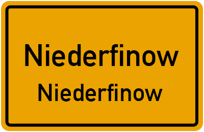 Straßenverzeichnis Niederfinow Niederfinow