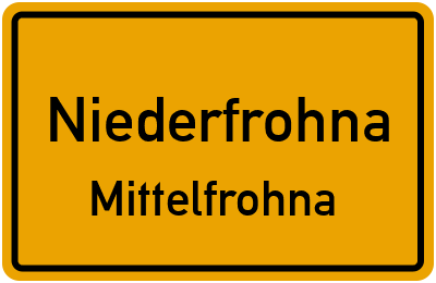 Straßenverzeichnis Niederfrohna Mittelfrohna