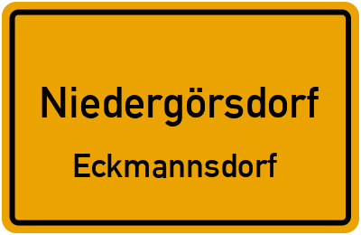 Straßenverzeichnis Niedergörsdorf Eckmannsdorf