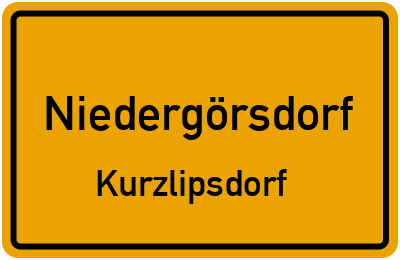 Straßenverzeichnis Niedergörsdorf Kurzlipsdorf