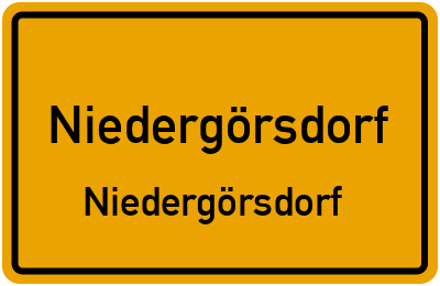 Straßenverzeichnis Niedergörsdorf Niedergörsdorf