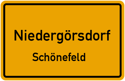 Straßenverzeichnis Niedergörsdorf Schönefeld