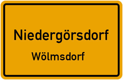 Straßenverzeichnis Niedergörsdorf Wölmsdorf