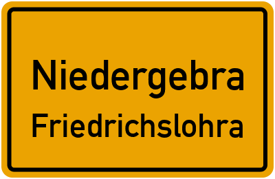 Straßenverzeichnis Niedergebra Friedrichslohra