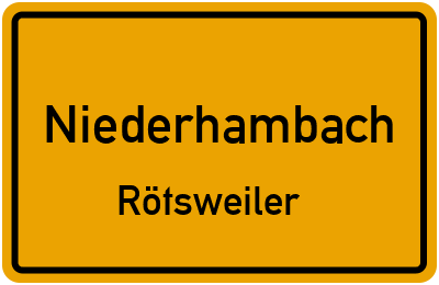 Straßenverzeichnis Niederhambach Rötsweiler