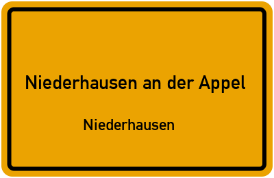 Straßenverzeichnis Niederhausen an der Appel Niederhausen