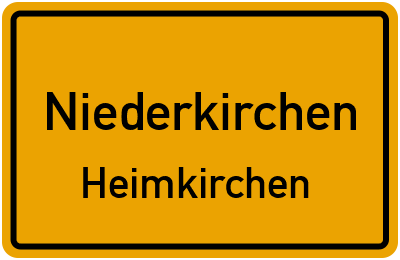 Ortsschild Niederkirchen Heimkirchen