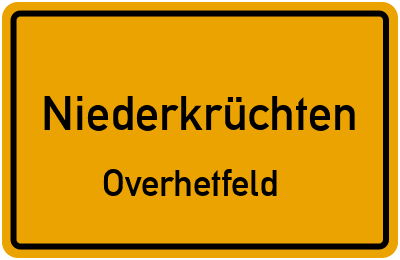 Straßenverzeichnis Niederkrüchten Overhetfeld