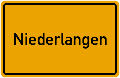 Ortsschild von Gemeinde Niederlangen in Niedersachsen