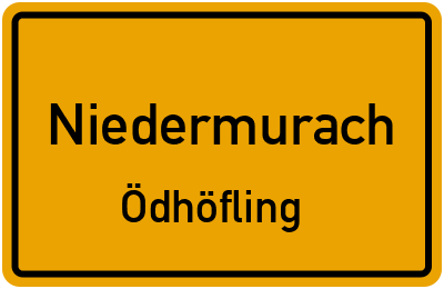 Straßenverzeichnis Niedermurach Ödhöfling