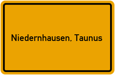 Ortsschild von Gemeinde Niedernhausen, Taunus in Hessen