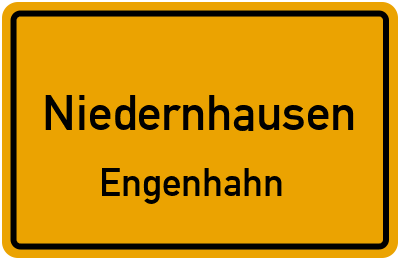 Ortsschild Niedernhausen Engenhahn