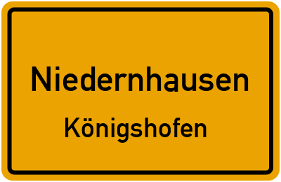 Ortsschild Niedernhausen Königshofen