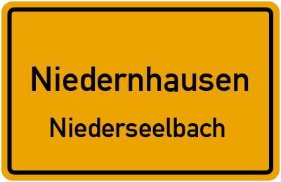 Ortsschild Niedernhausen Niederseelbach