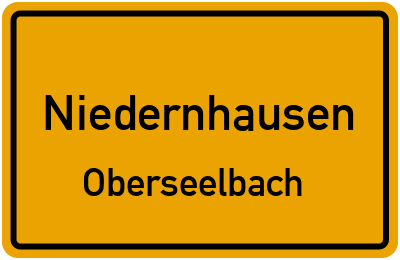 Ortsschild Niedernhausen Oberseelbach