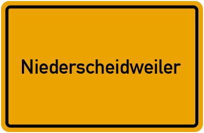 Ortsschild von Gemeinde Niederscheidweiler in Rheinland-Pfalz