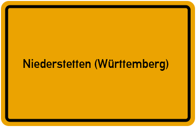 Ortsschild von Stadt Niederstetten (Württemberg) in Baden-Württemberg