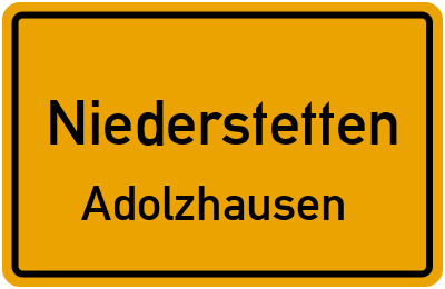 Straßenverzeichnis Niederstetten Adolzhausen