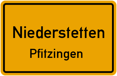 Straßenverzeichnis Niederstetten Pfitzingen