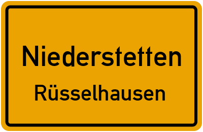 Straßenverzeichnis Niederstetten Rüsselhausen