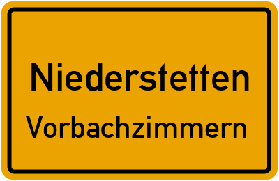 Straßenverzeichnis Niederstetten Vorbachzimmern