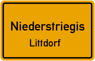 Straßenverzeichnis Niederstriegis Littdorf