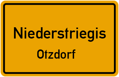 Straßenverzeichnis Niederstriegis Otzdorf